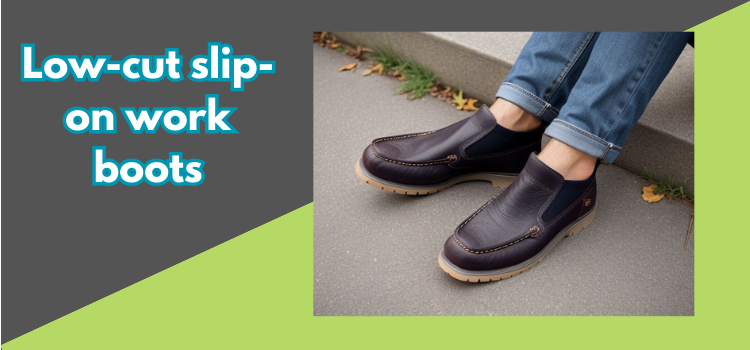 Low-cut slip-on work boots