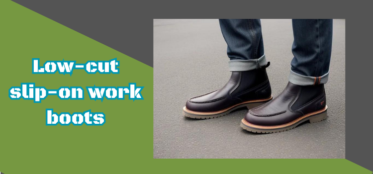 Low-cut slip-on work boots